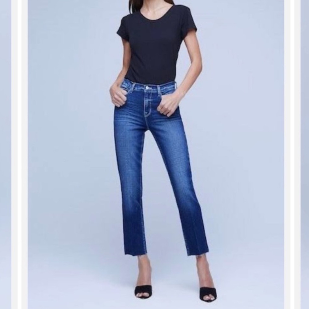 L’Agence Sada High Rise Cropped Slim Jeans in Frisco Size 27